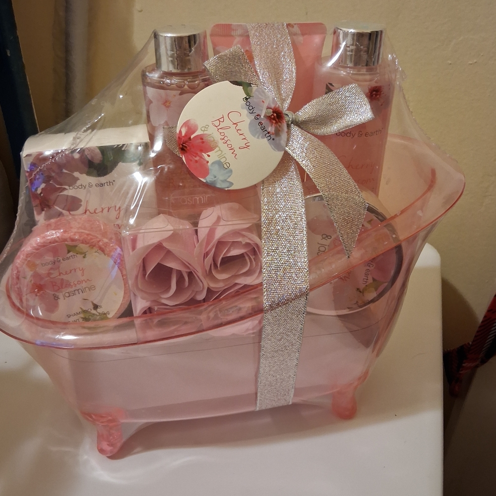 Cherry Blossom Bath Set - Pink